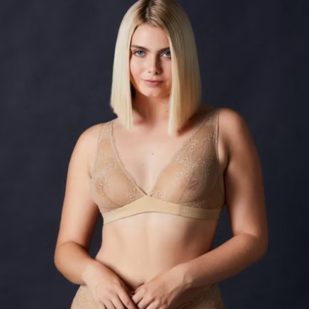 Journelle Sapna Plunge Bralette Naturelle